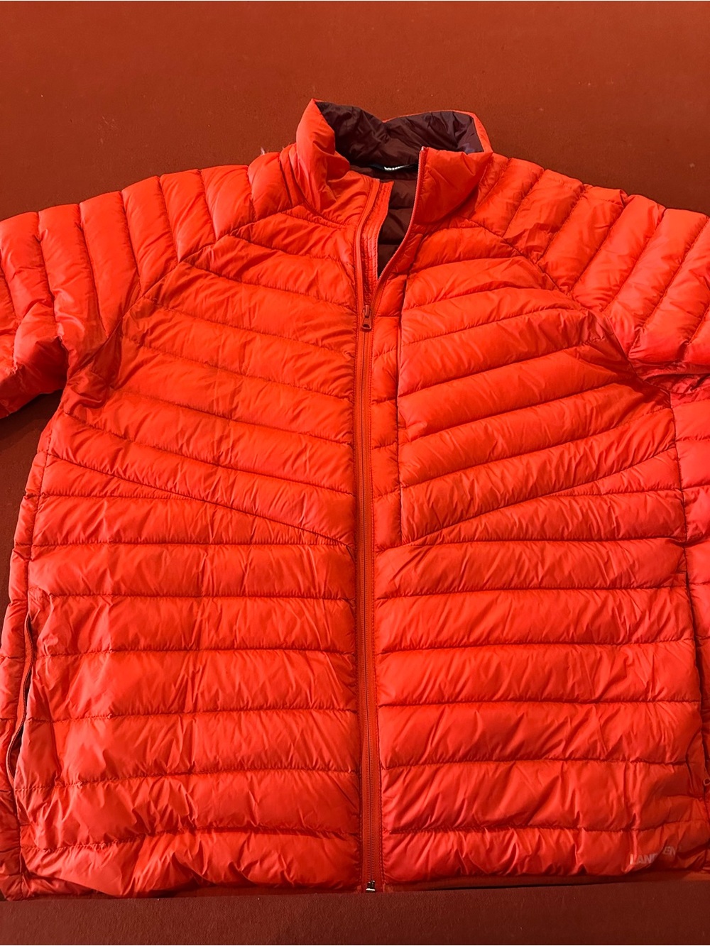 Lands' End Bright Red Quilted Packable Puffer Jacket